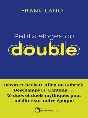 cover image of Petits éloges du double